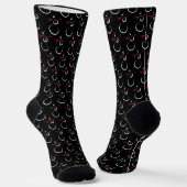 Chaussette Motif motoneige d'hiver mignon noir (Angulaire)
