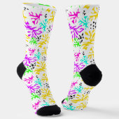 Chaussette motif néon multicolore Abstrait (Angulaire)