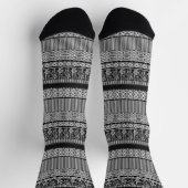 Chaussette Motif noir et blanc avec dentelle et patchwork el (Haut)