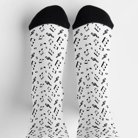Chaussette Motif Notes musicales (Haut)