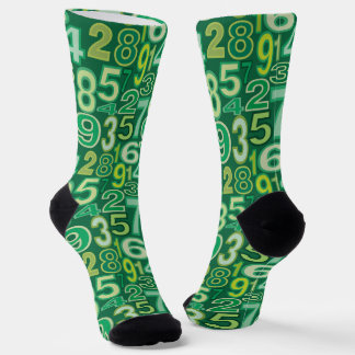 Chaussette Motif numérique vert