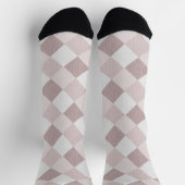 Chaussette Motif Oblique de géométrique beige et gris (Haut)