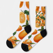 Chaussette Motif orange (Gauche)