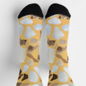 Chaussette Motif Orange Brown Terrazzo (Haut)