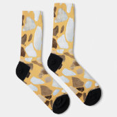 Chaussette Motif Orange Brown Terrazzo (Droite)