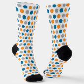 Chaussette Motif orange et bleu (Angulaire)