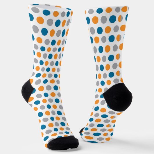 Chaussette Motif orange et bleu (Angulaire)
