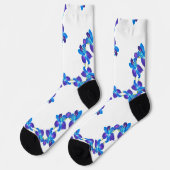 Chaussette Motif orchidées bleues (Gauche)