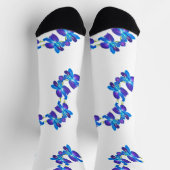 Chaussette Motif orchidées bleues (Haut)