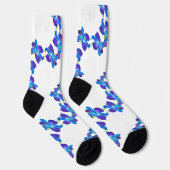 Chaussette Motif orchidées bleues (Droite)