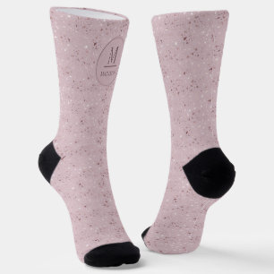 Chaussette Motif Pailleté Or Rose Pâle Douceur Douce Personna