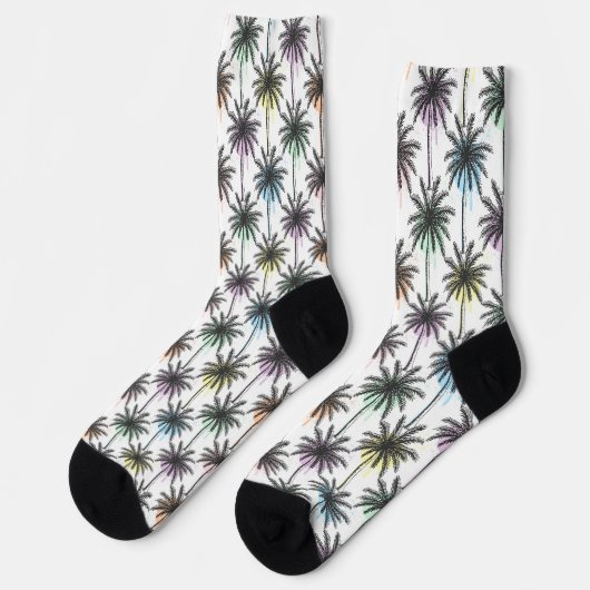 Chaussette Motif Paint Drop Palm Tree (Gauche)