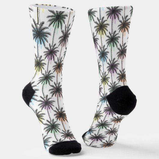 Chaussette Motif Paint Drop Palm Tree (Angulaire)