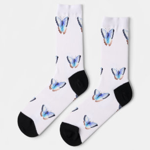 Chaussette Motif papillon aquarelle