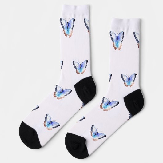 Chaussette Motif papillon aquarelle (Gauche)