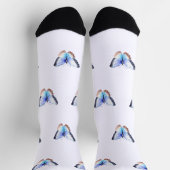Chaussette Motif papillon aquarelle (Haut)