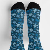 Chaussette Motif papillon bleu (Haut)