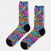 Chaussette Motif Papillon Coloré (Gauche)