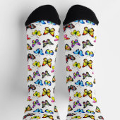 Chaussette Motif Papillon Coloré (Haut)