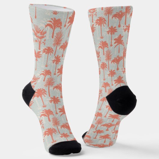 Chaussette Motif Pastel Palm Tree (Angulaire)