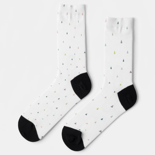Chaussette Motif Pastel Triangle (Gauche)
