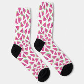 Chaussette Motif Pastèque Rose (Droite)