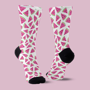 Chaussette Motif Pastèque Rose