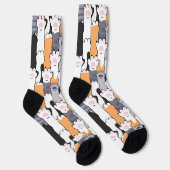 Chaussette Motif Pattes de Chat (Droite)