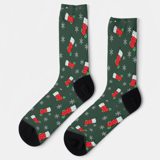 Chaussette Motif Père Noël Chaussettes de Noël (Gauche)