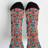 Chaussette Motif perse orange (Haut)