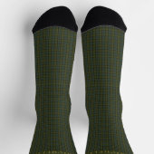 Chaussette Motif personnalisé bleu foncé À damiers vert foncé (Haut)