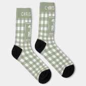 Chaussette Motif personnalisé de diététiste enregistré RD (Droite)