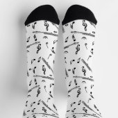 Chaussette Motif Piccolo Music Note (Haut)