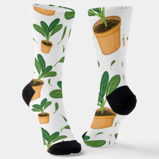 Chaussette motif plante (Angulaire)