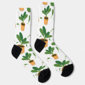 Chaussette motif plante (Droite)