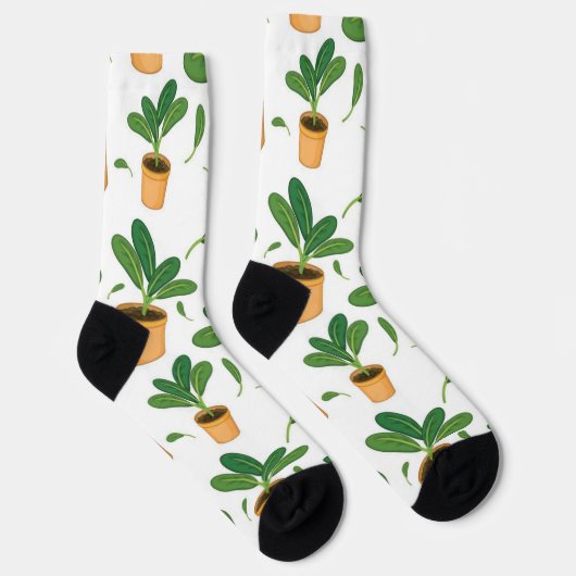 Chaussette motif plante (Droite)