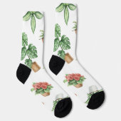Chaussette motif plante (Droite)