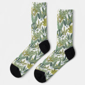 Chaussette motif plante (Gauche)