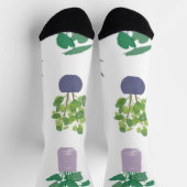 Chaussette motif plante (Haut)