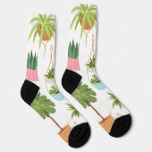 Chaussette motif plante (Droite)