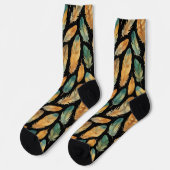 Chaussette Motif plume bohème (Gauche)