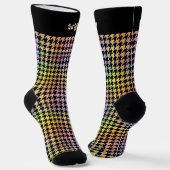 Chaussette Motif Rainbow Houndstooth (Angulaire)