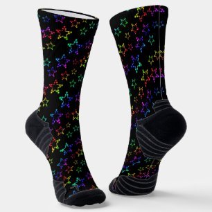Chaussette Motif Rainbow Stars