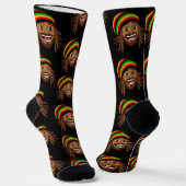Chaussette Motif Rasta Man Reggae (Angulaire)