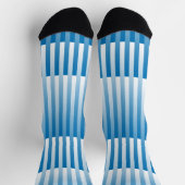 Chaussette Motif rayé bleu blanc (Haut)