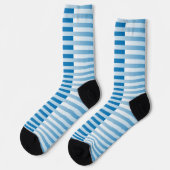 Chaussette Motif rayé bleu blanc (Gauche)
