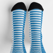 Chaussette Motif rayé bleu blanc (Haut)