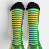 Chaussette Motif rayé bleu jaune (Haut)