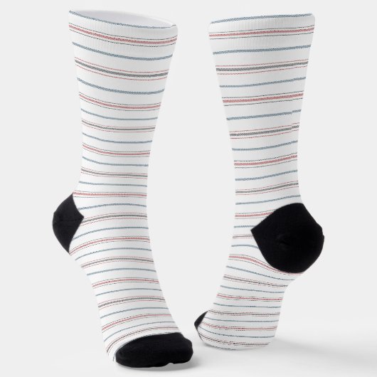 Chaussette Motif rayé élégant. (Angulaire)