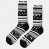 Chaussette Motif rayé horizontal avec des étoiles (Gauche)